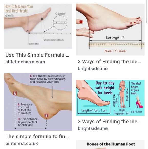 Finding YOUR SHOE/HEEL SIZE - Picture 5 of 6